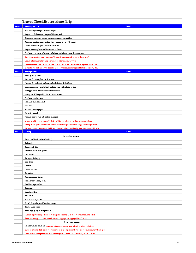 Travel Budget Planner Excel Format Templates at