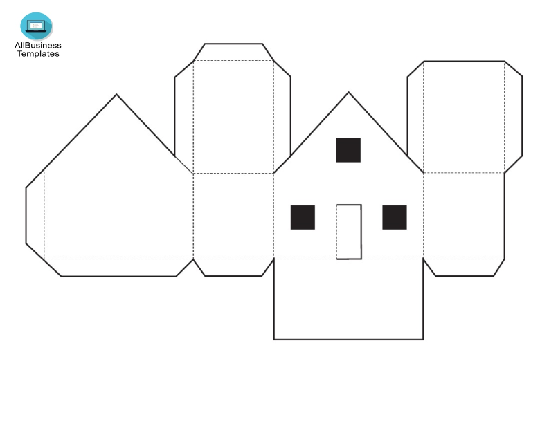 儿童纸房子设计模板 plantilla imagen principal