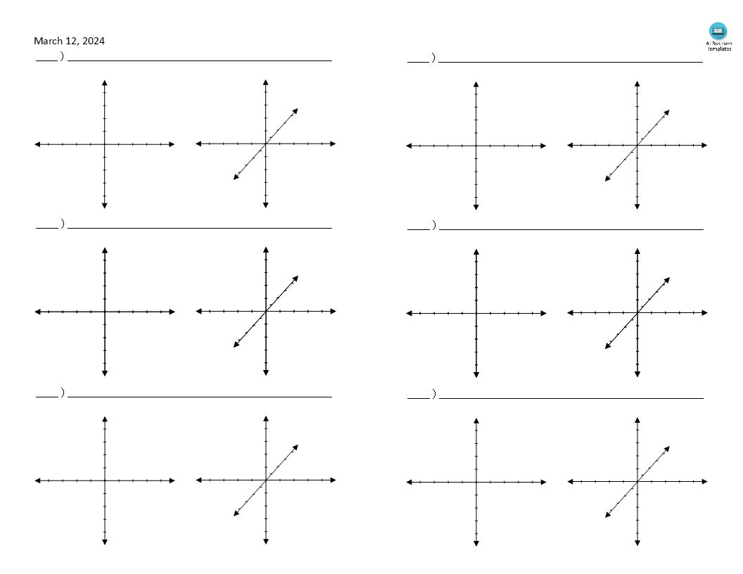 2D 3D Graph sheet template main image