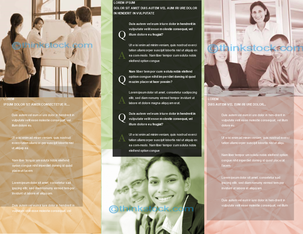 sample business brochure outside Hauptschablonenbild