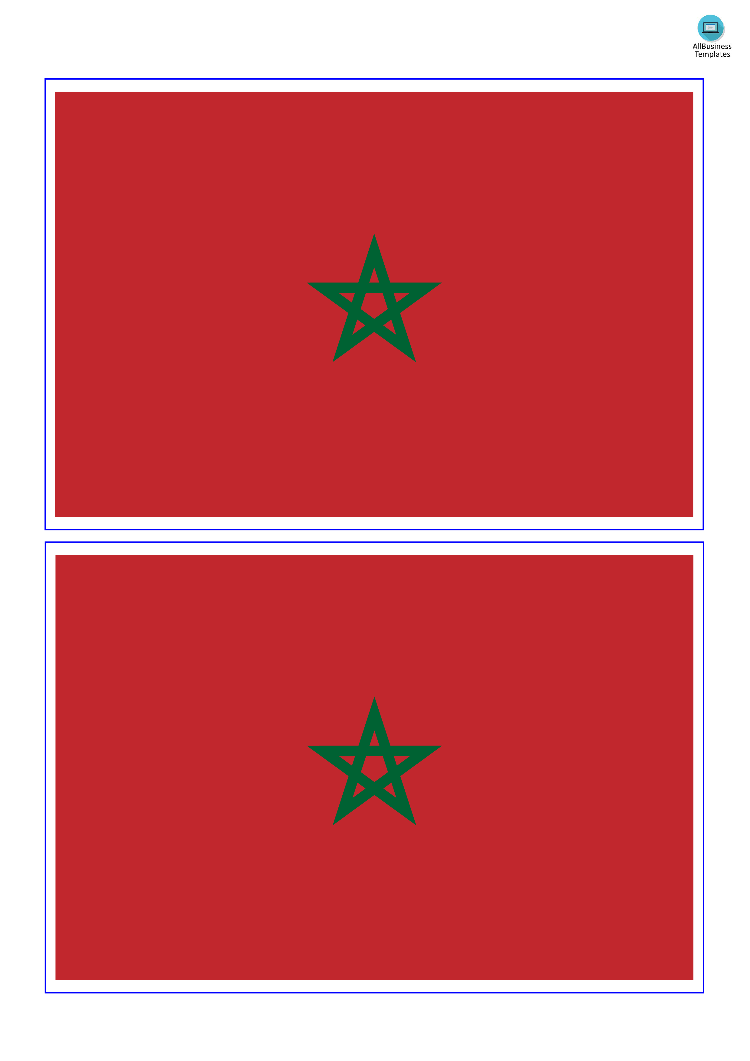 morocco flag template