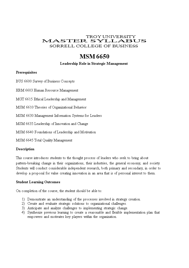 company leadership philosophy template