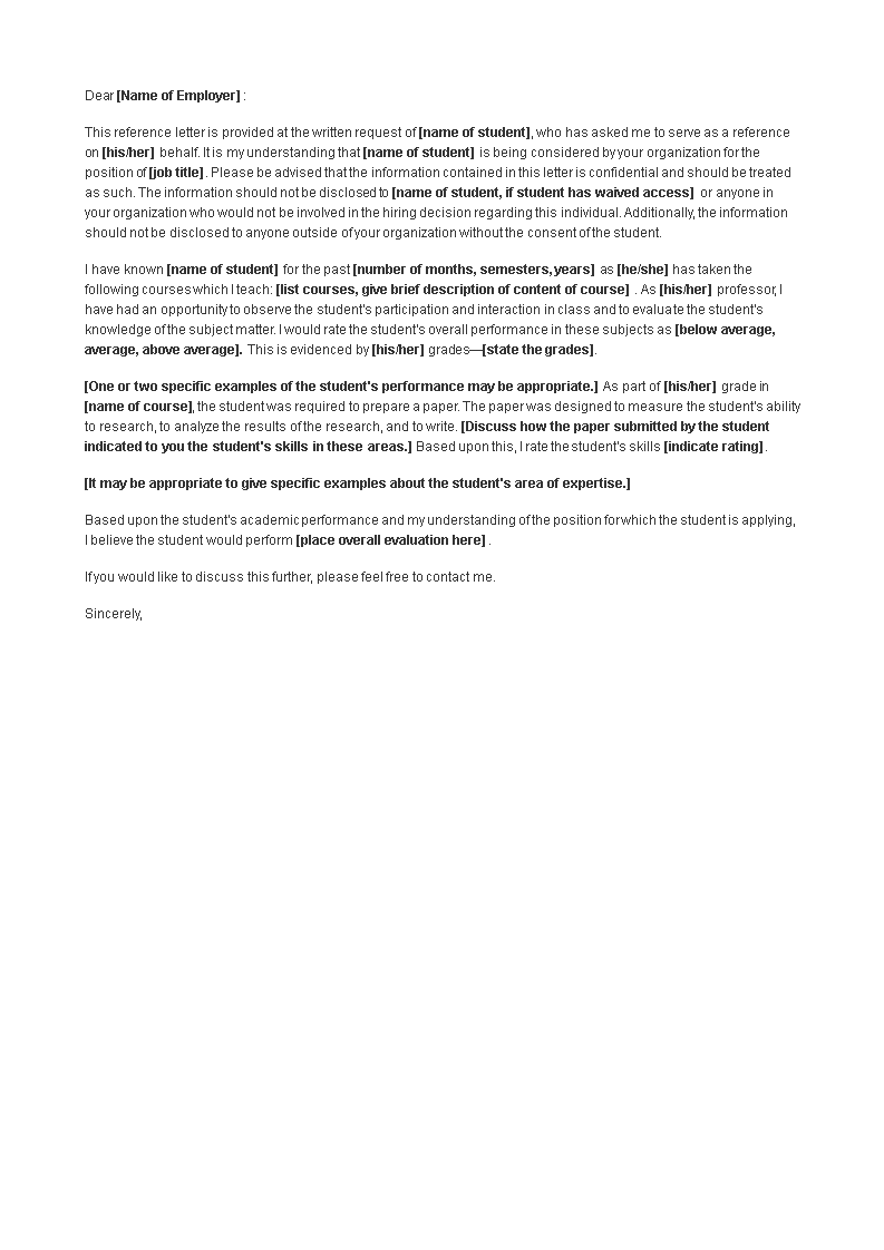 academic reference letter for professor modèles