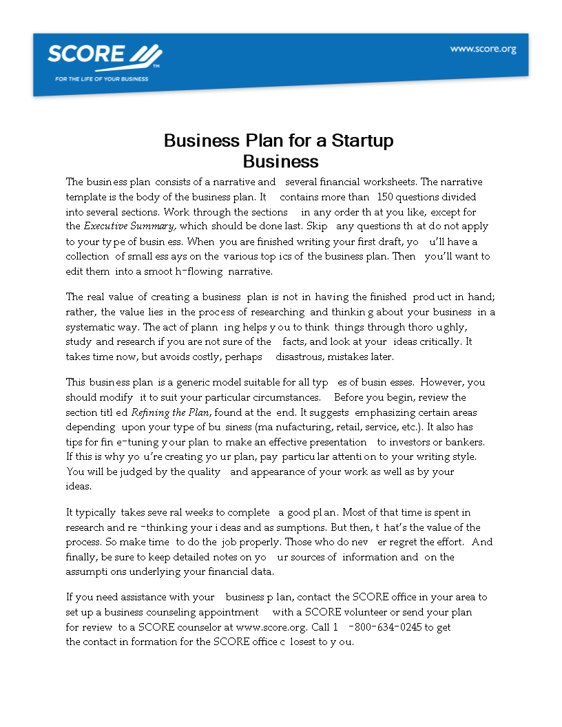 personal business plan word template