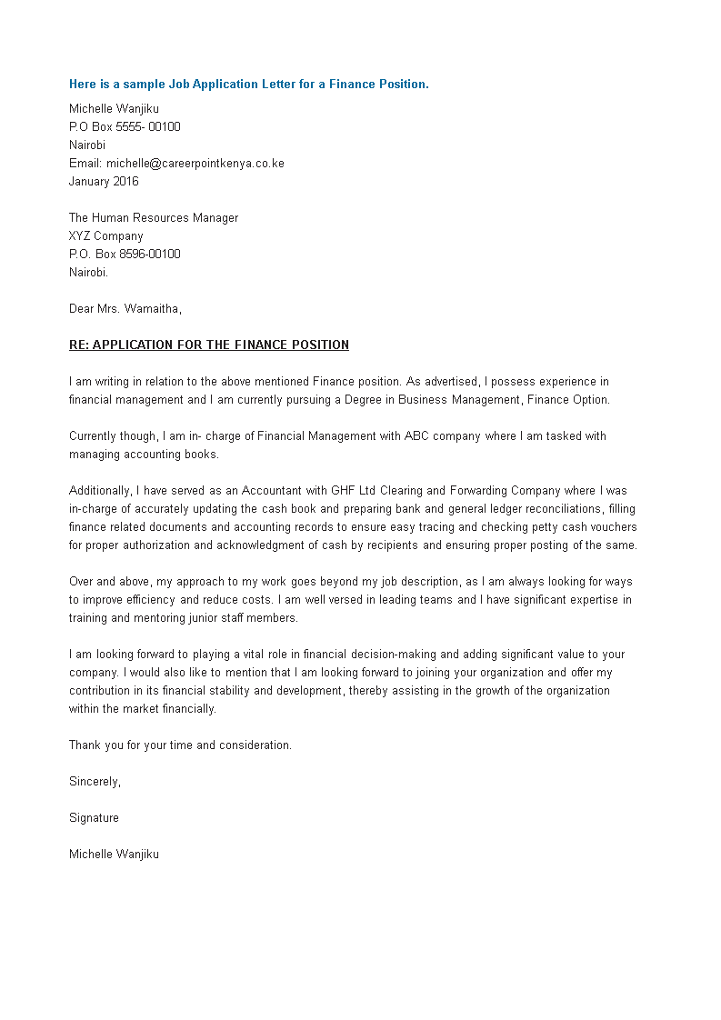 application letter to work in bet9ja