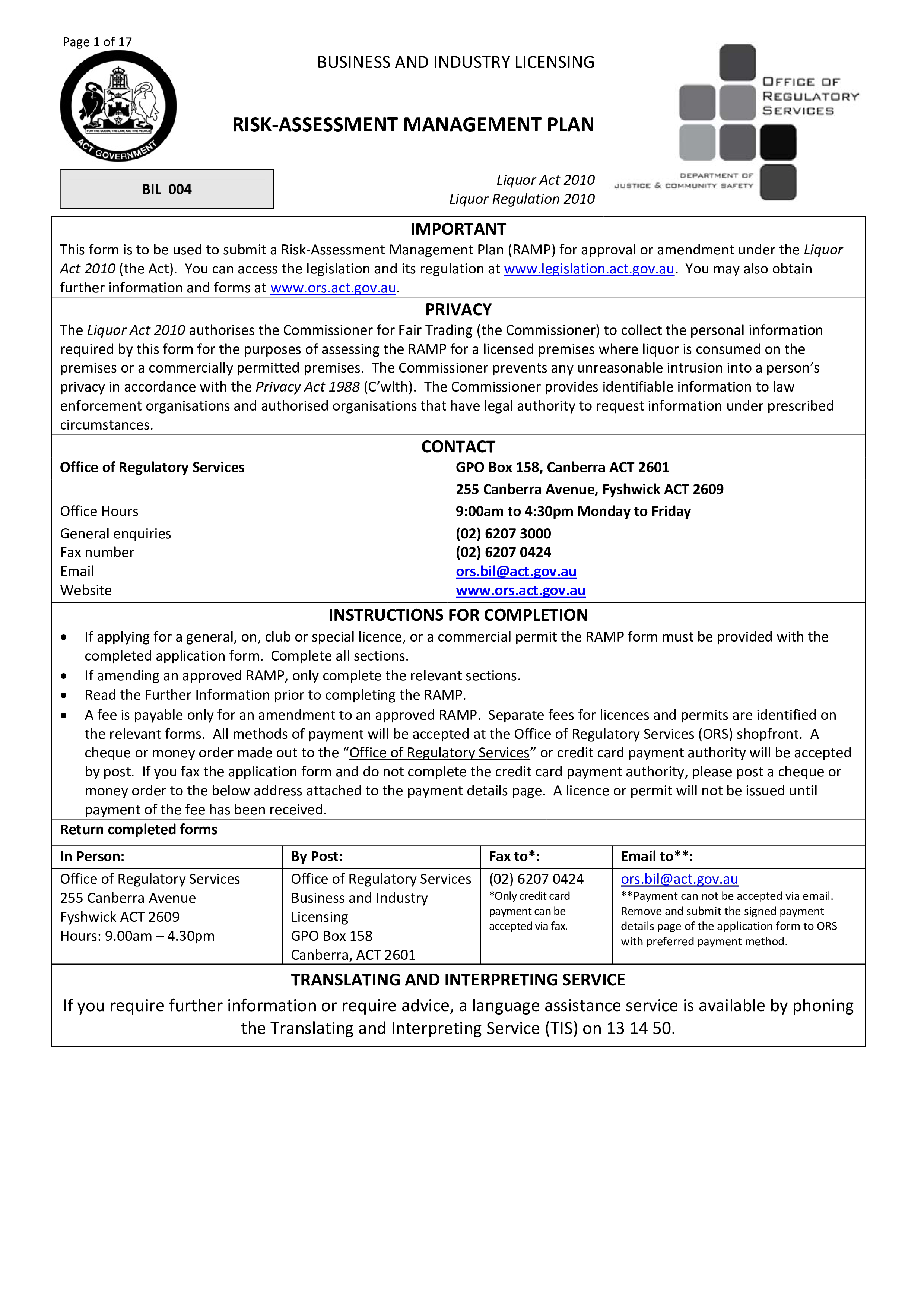 Risk Assessment Management Plan main image