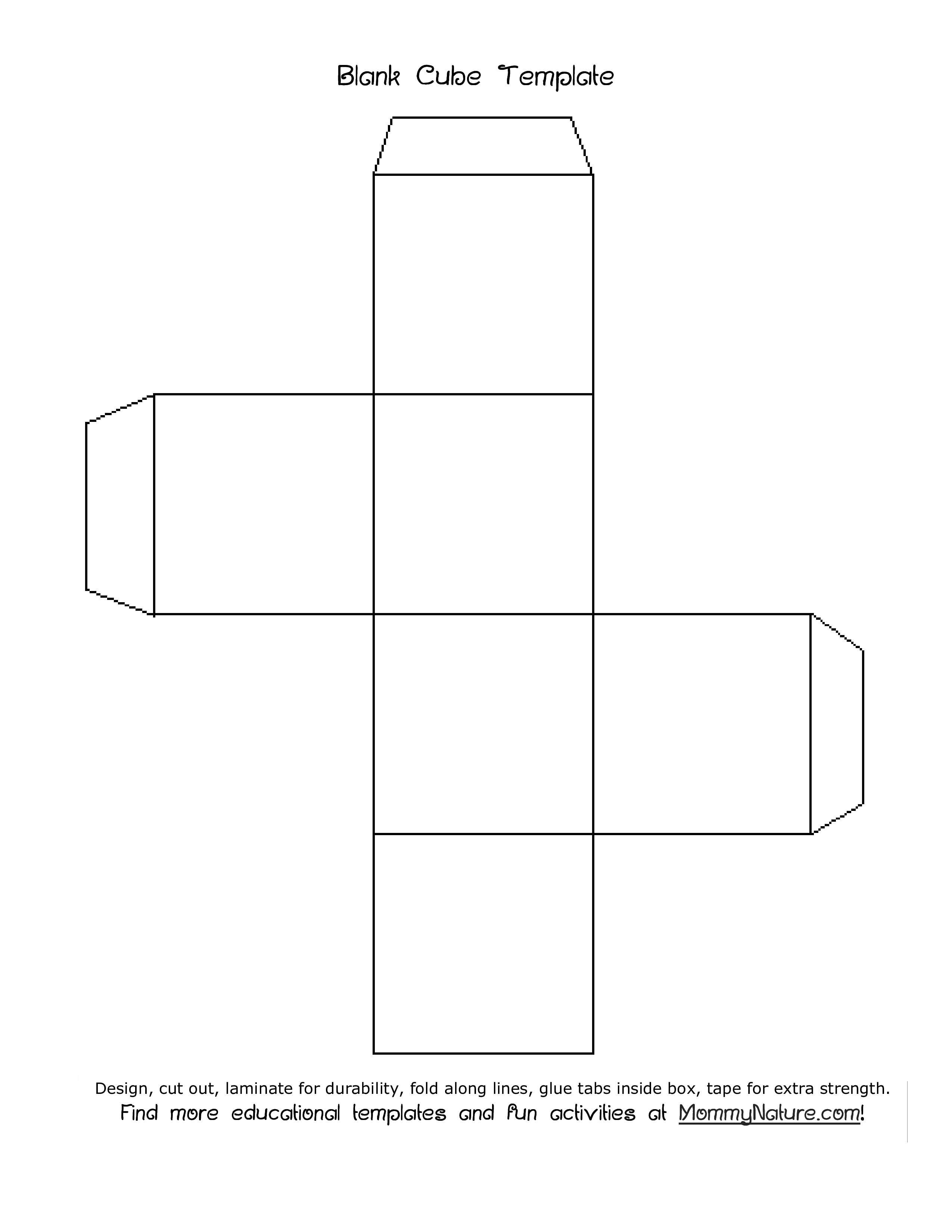 Kostenloses Blank Cube Template Intended For Blank Pattern Block Templates