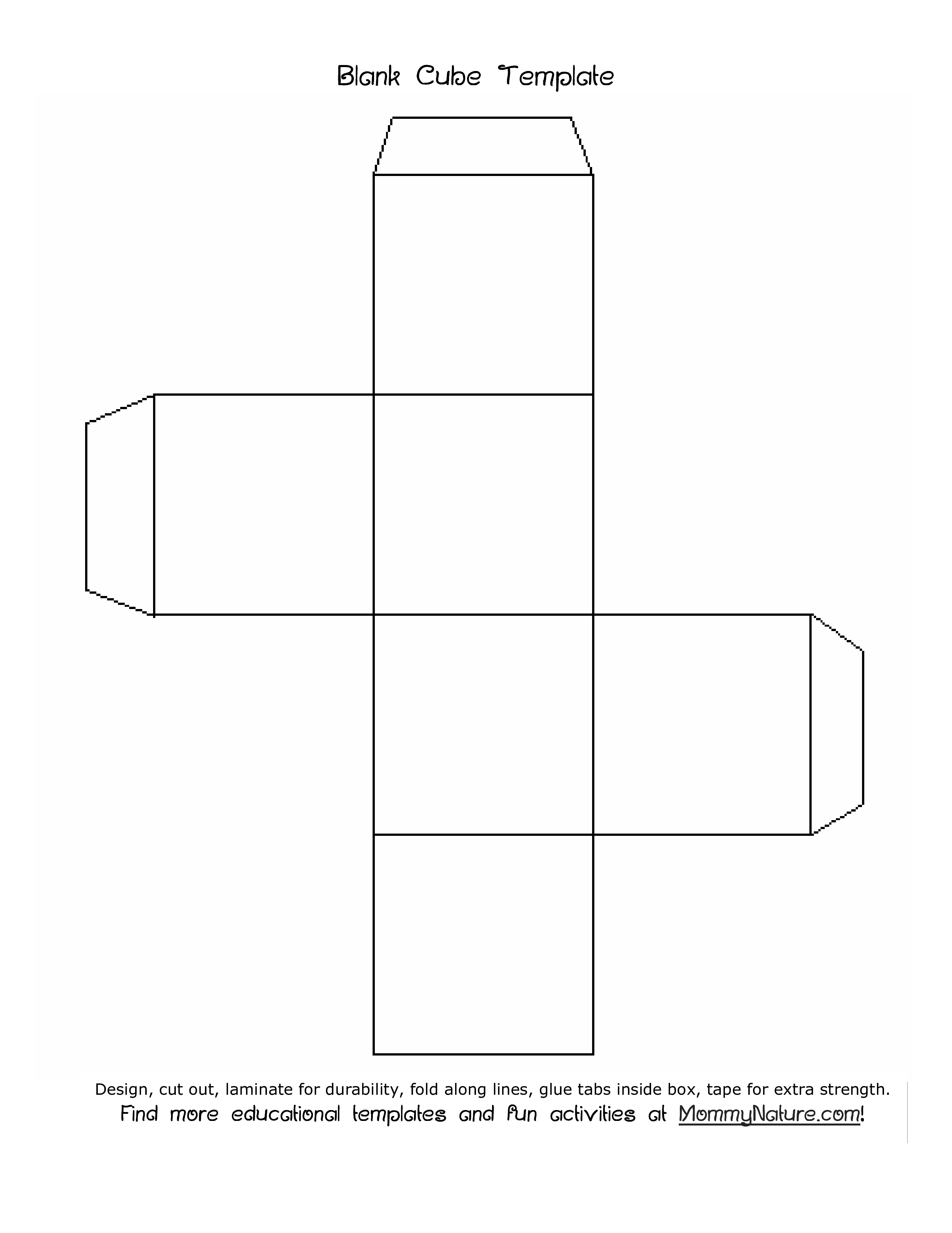 Kostenloses Blank Cube Template Regarding Blank Pattern Block Templates