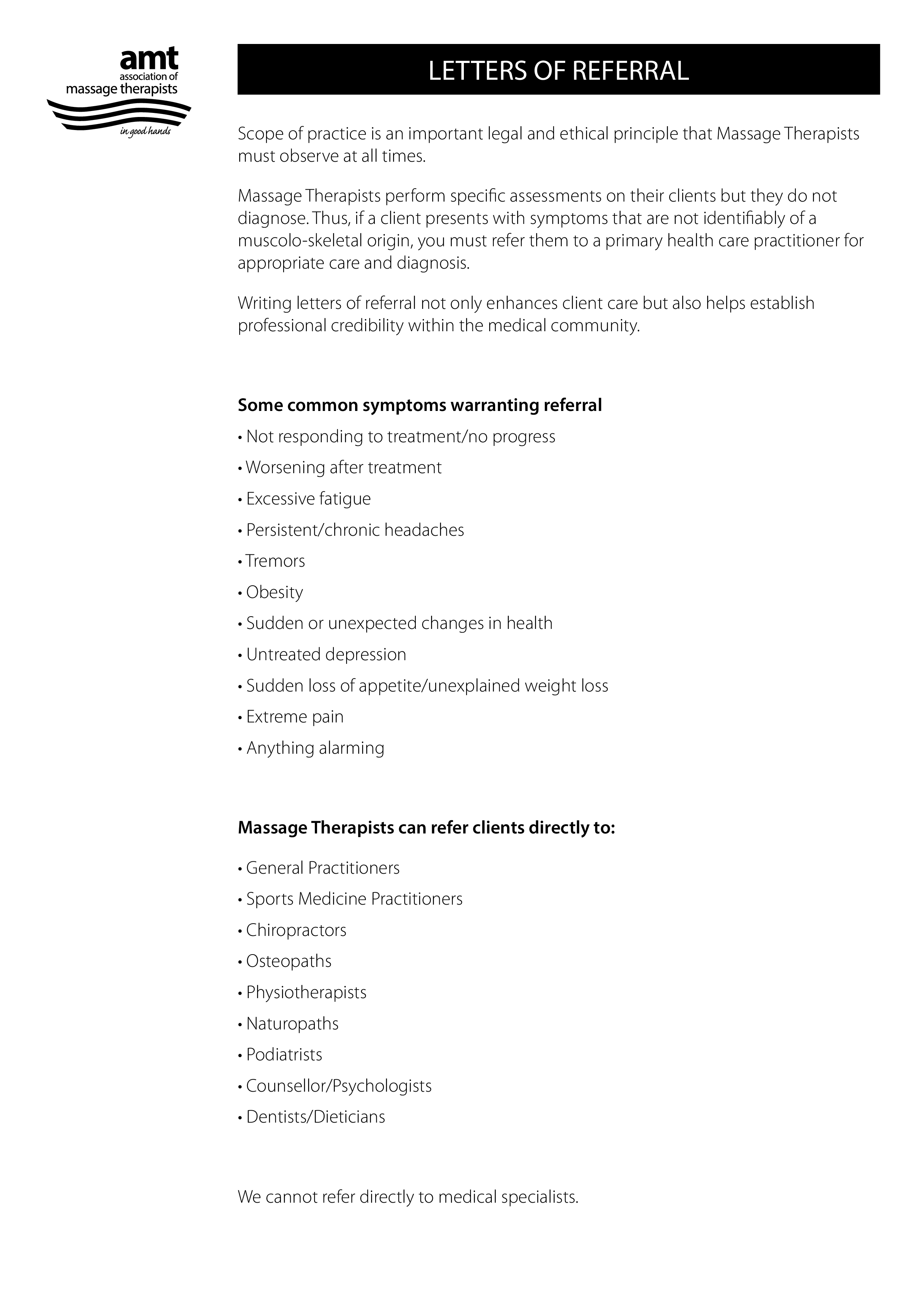 Client Referral Letter Templates at