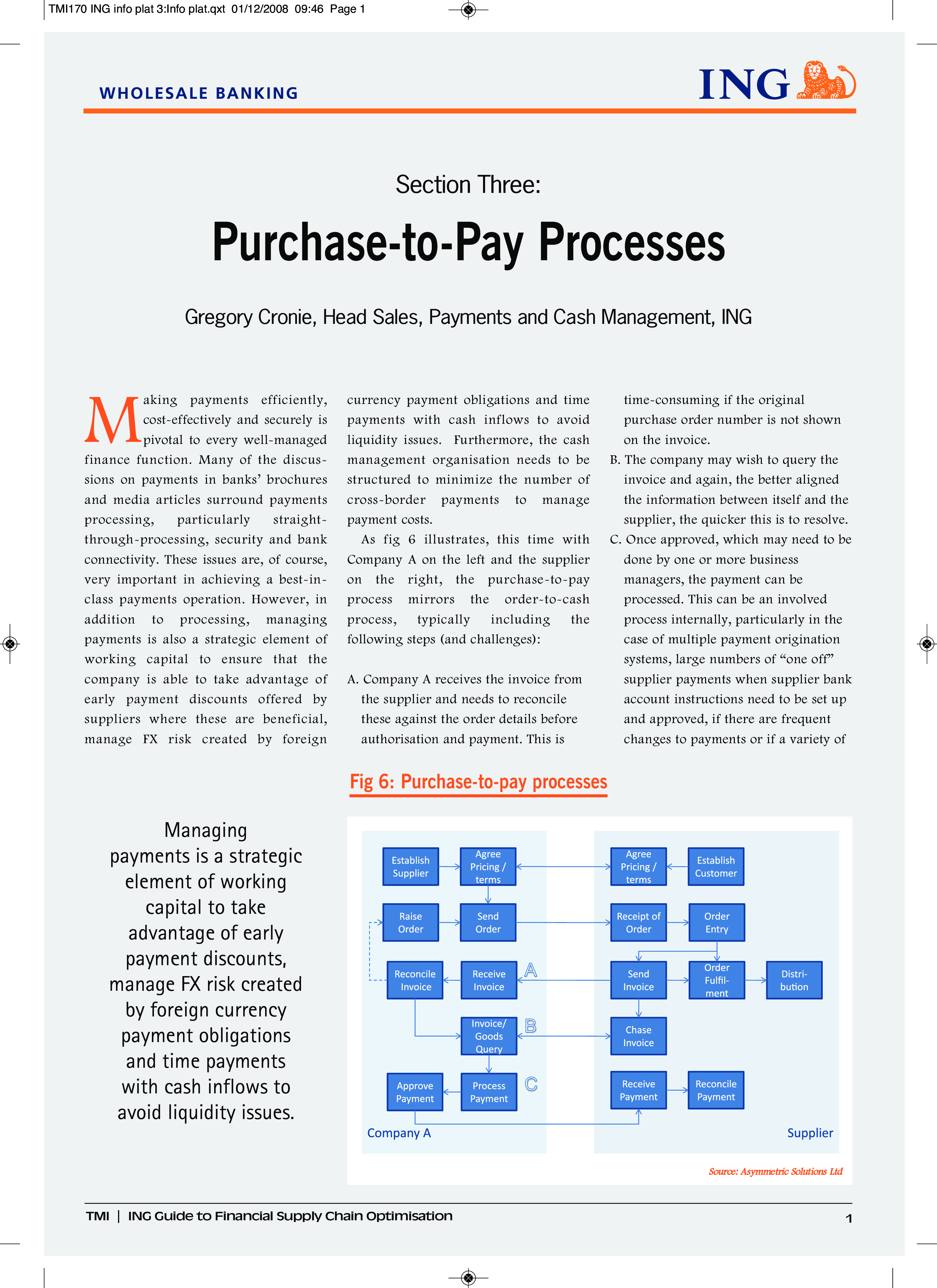 Cash Management Process Flow Chart