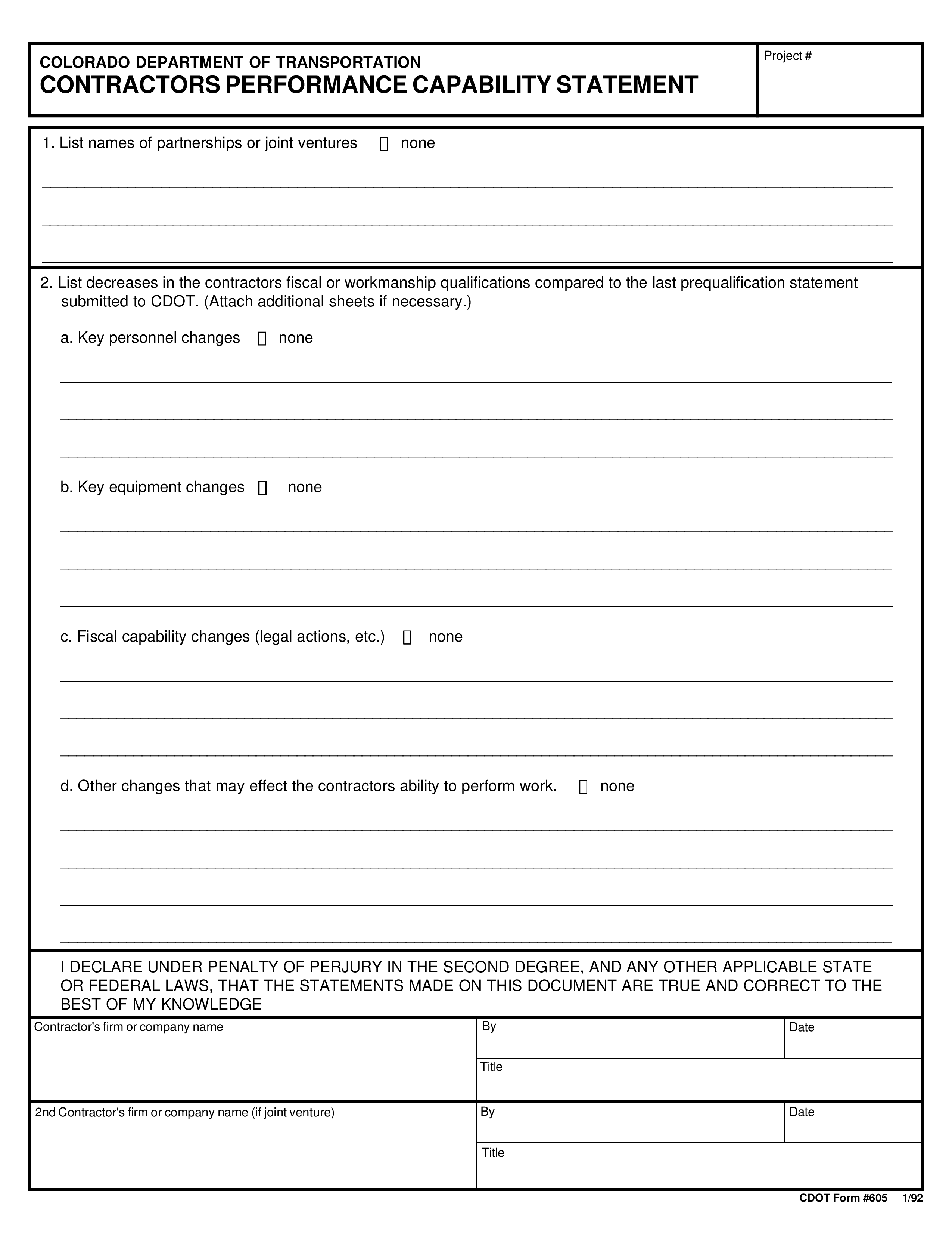 contractor capability statement template