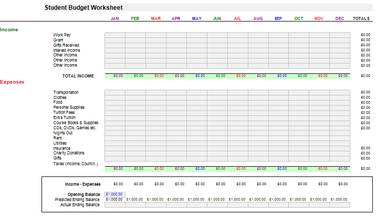 monthly home budget plantilla imagen principal