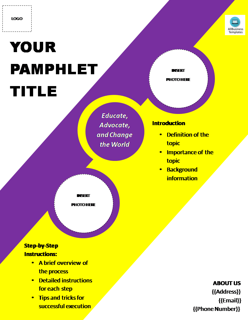 pamphlet template google docs Hauptschablonenbild