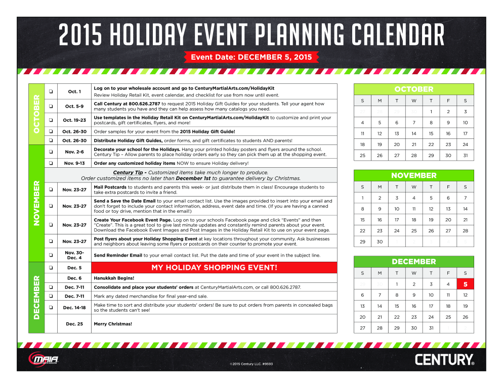 Holiday Event Planning Calendar Templates At Allbusinesstemplates