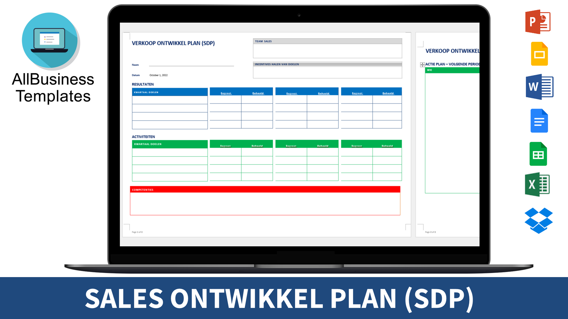 Verkoop Ontwikkel Plan 模板