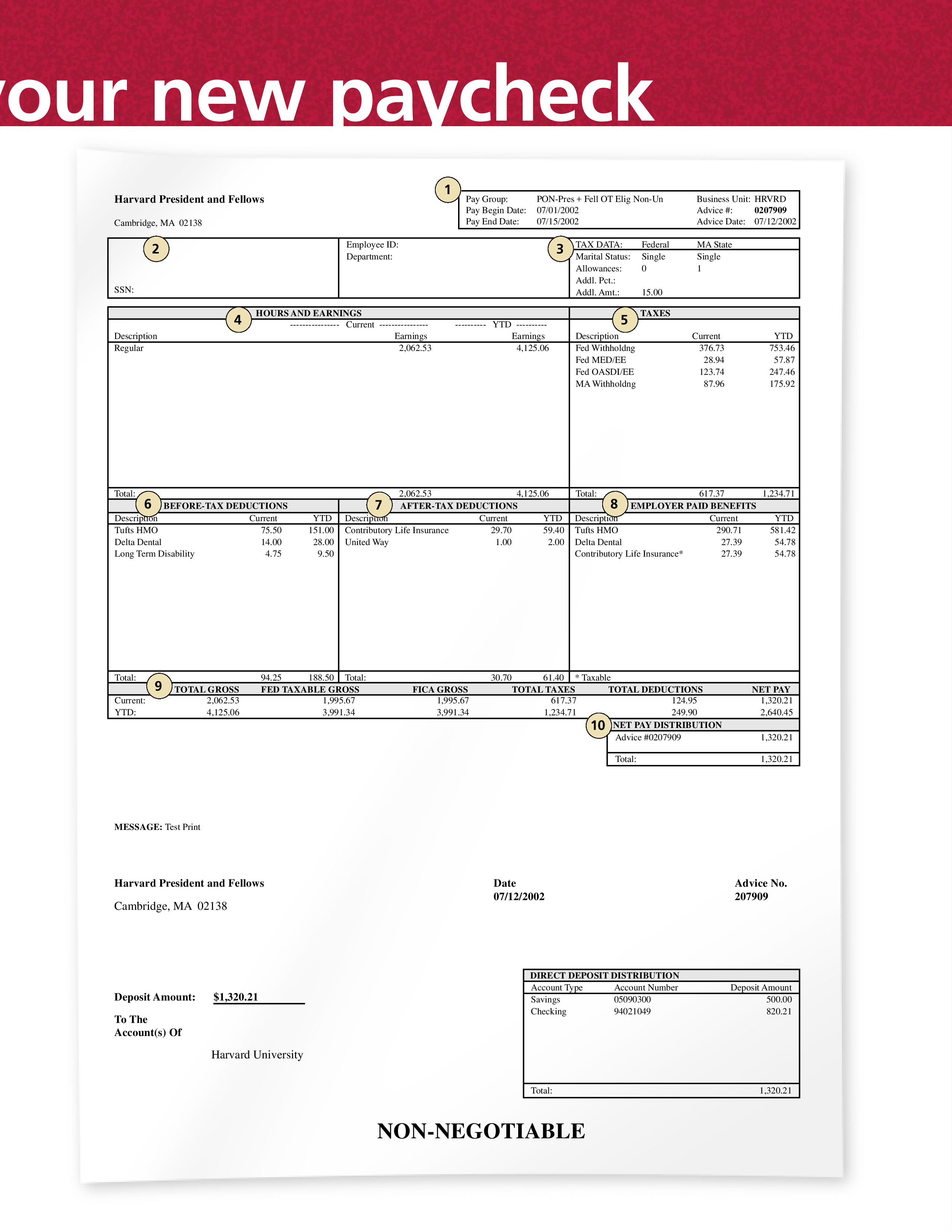 paycheck explanation modèles