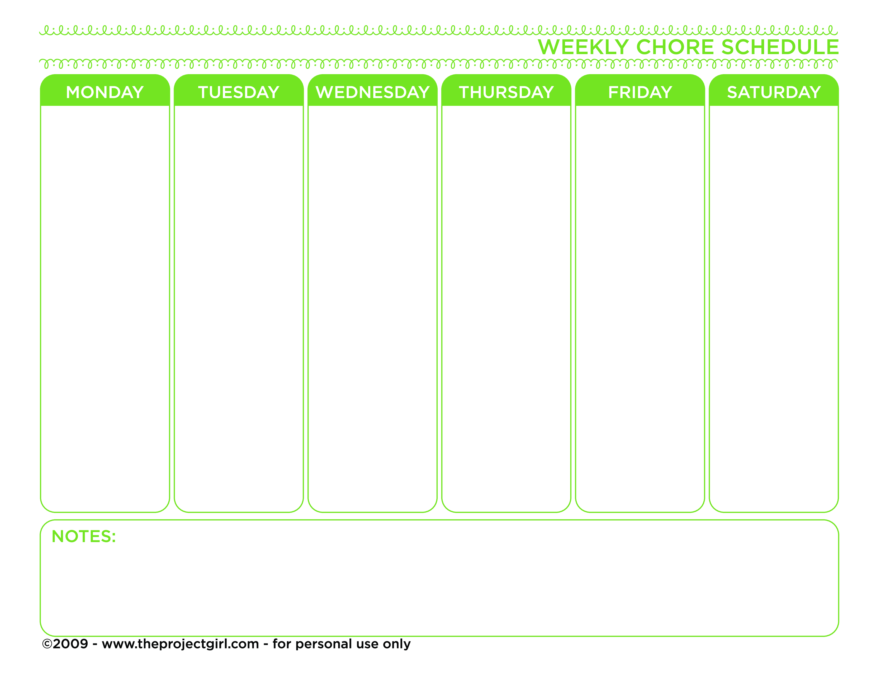 weekly chore schedule plantilla imagen principal