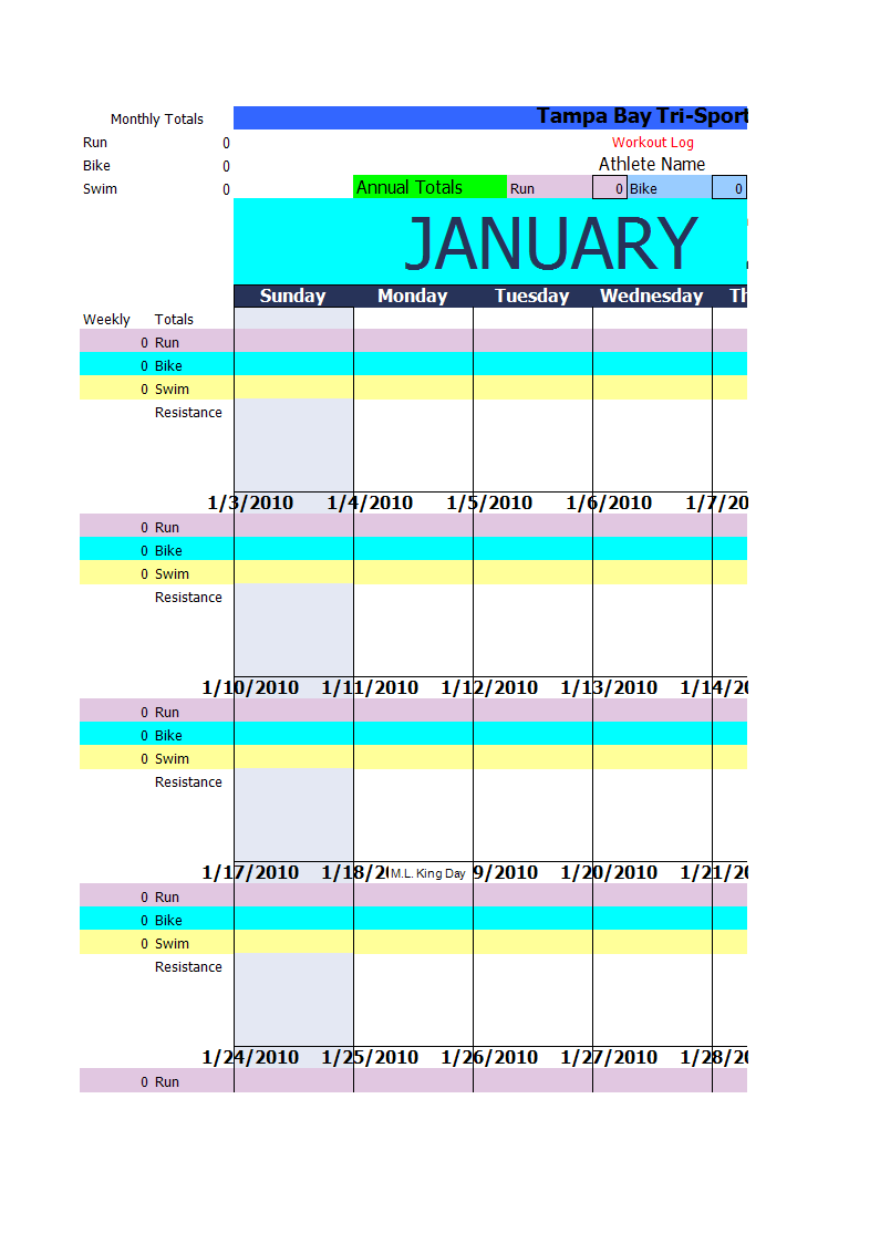 Monthly Triathlon workout plan main image