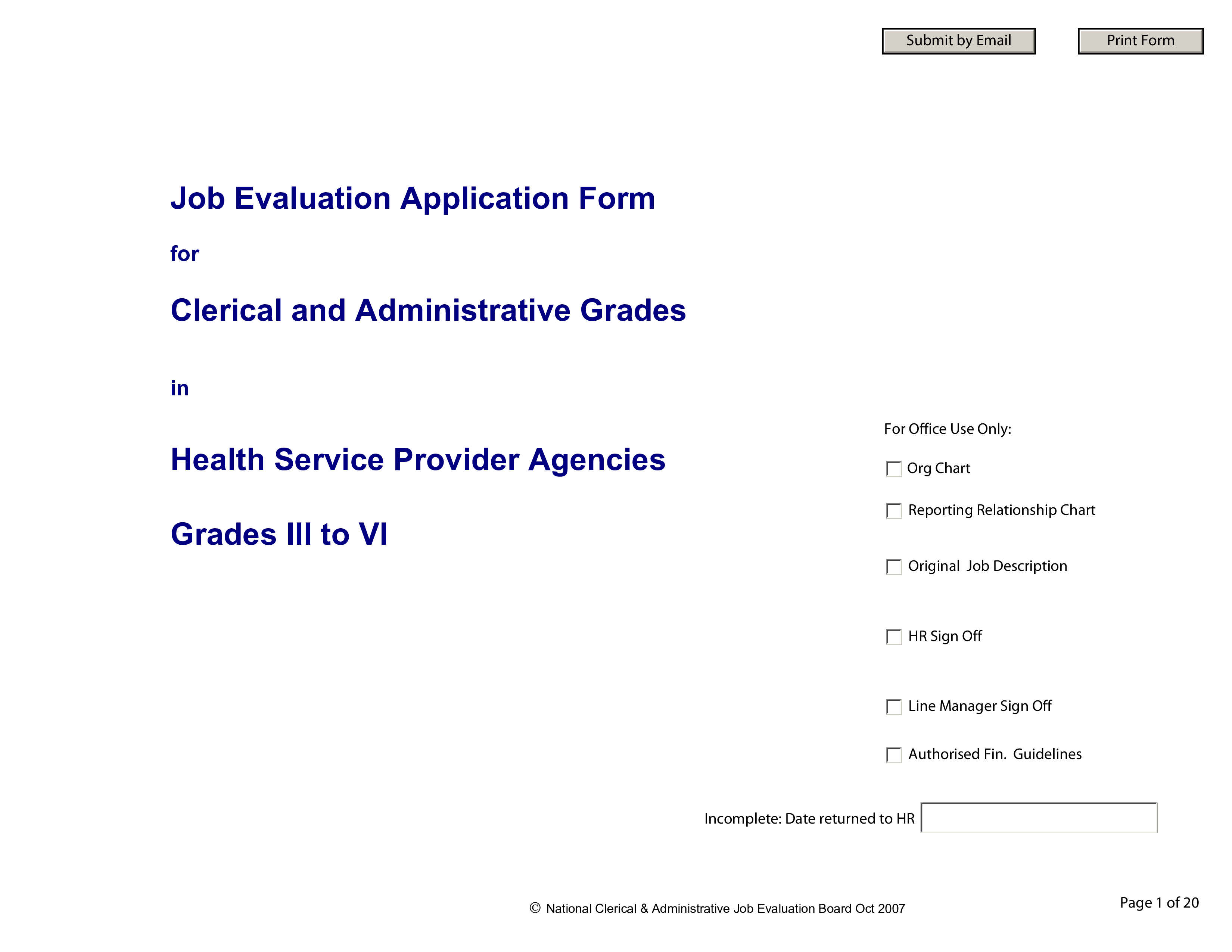 job evaluation application form modèles