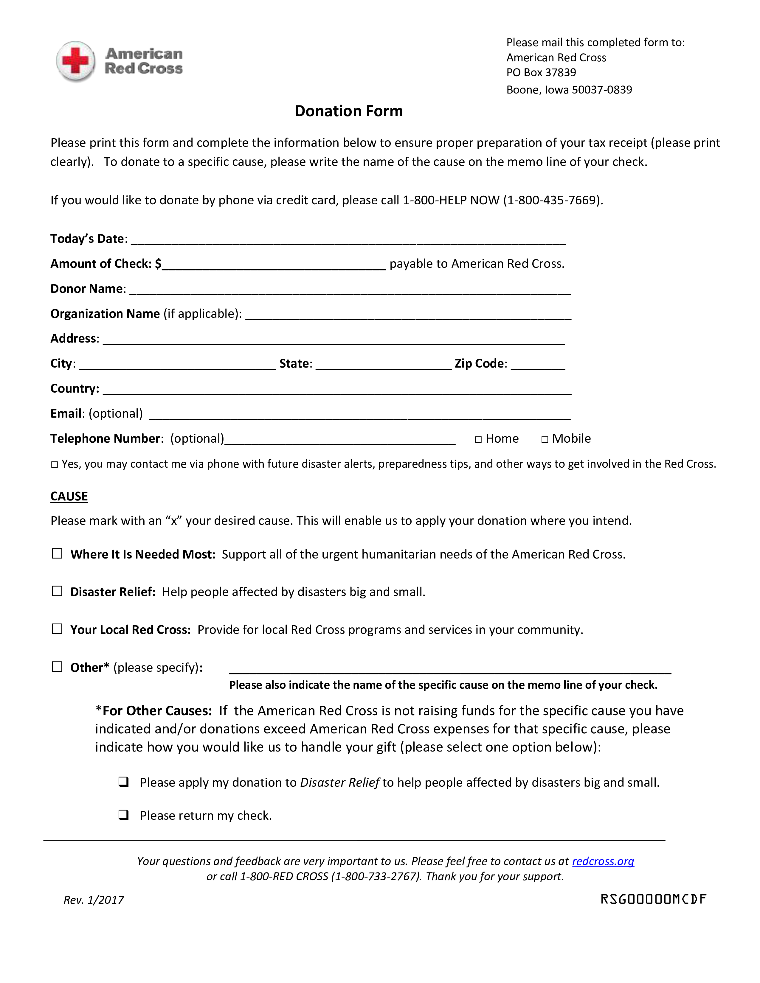 donation form Hauptschablonenbild