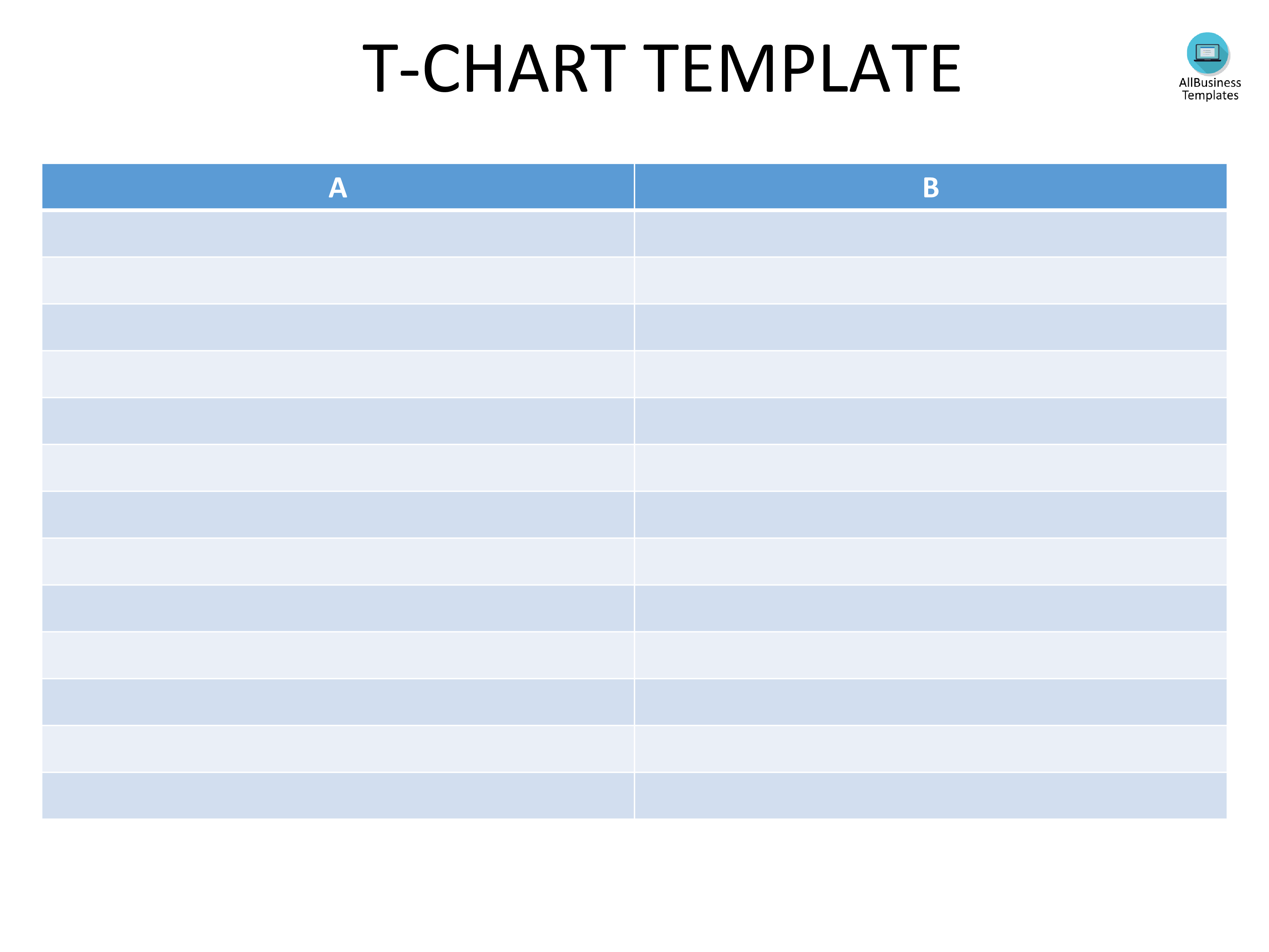 t chart powerpoint template