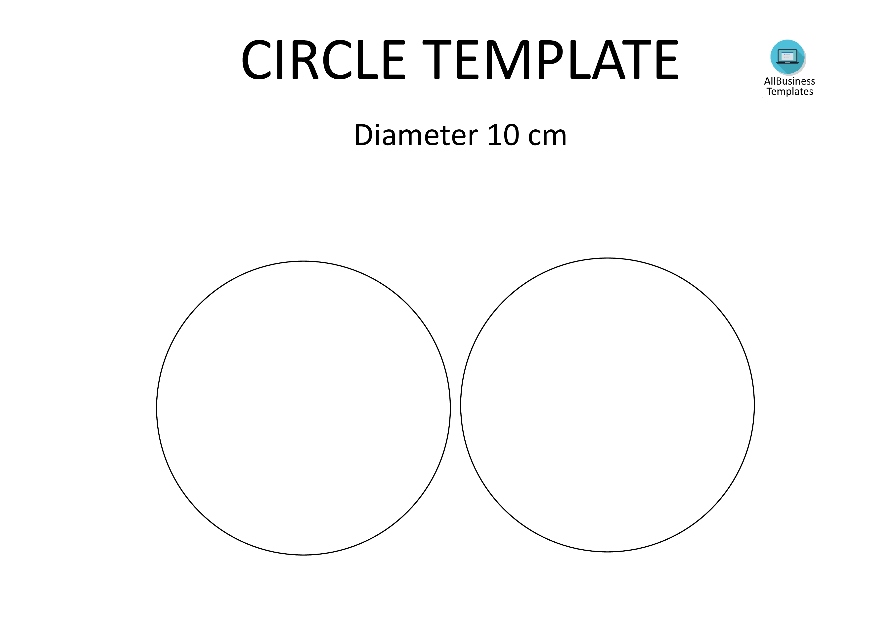 Circle template A4  10CM main image