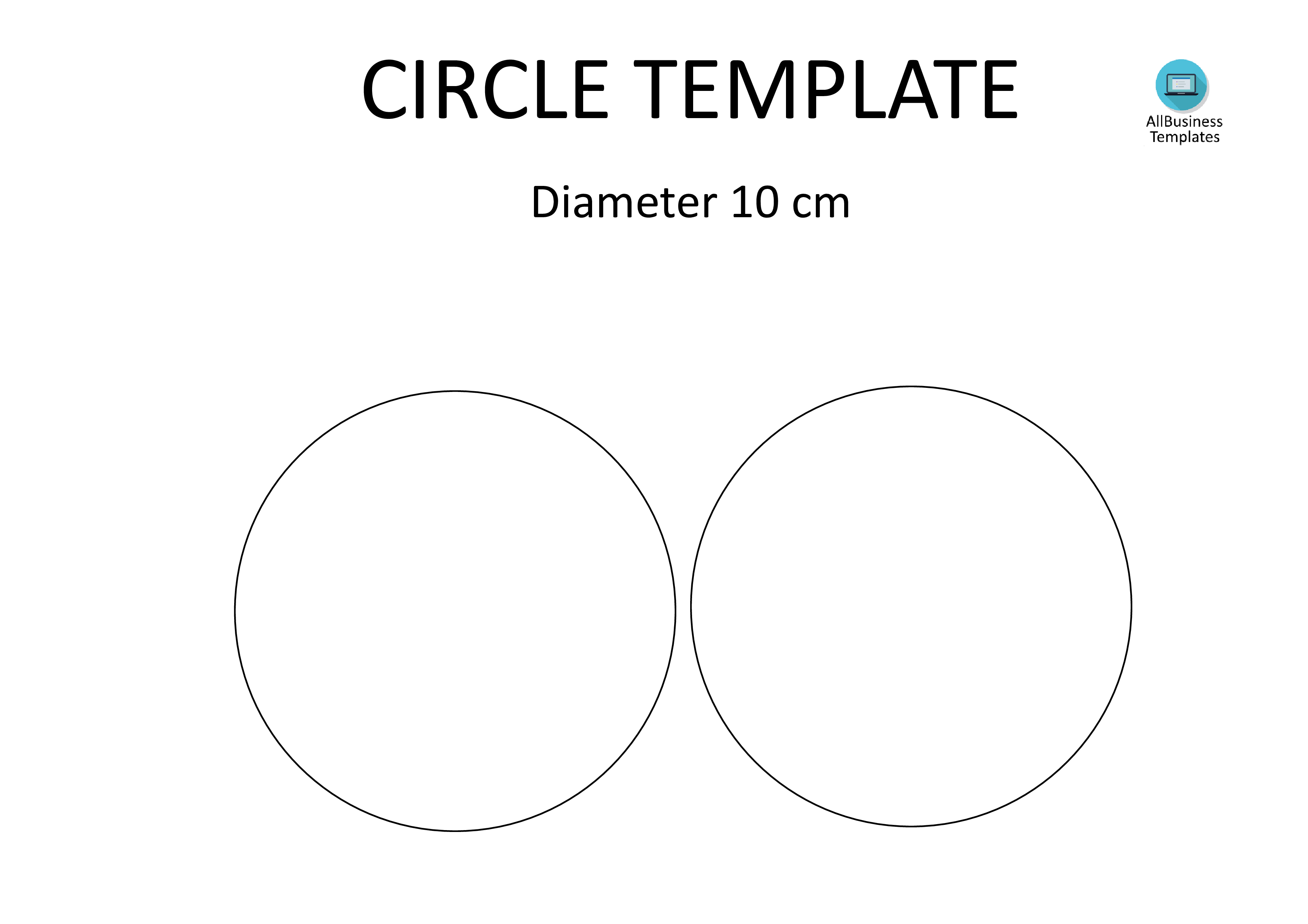 circle template a4  10cm template