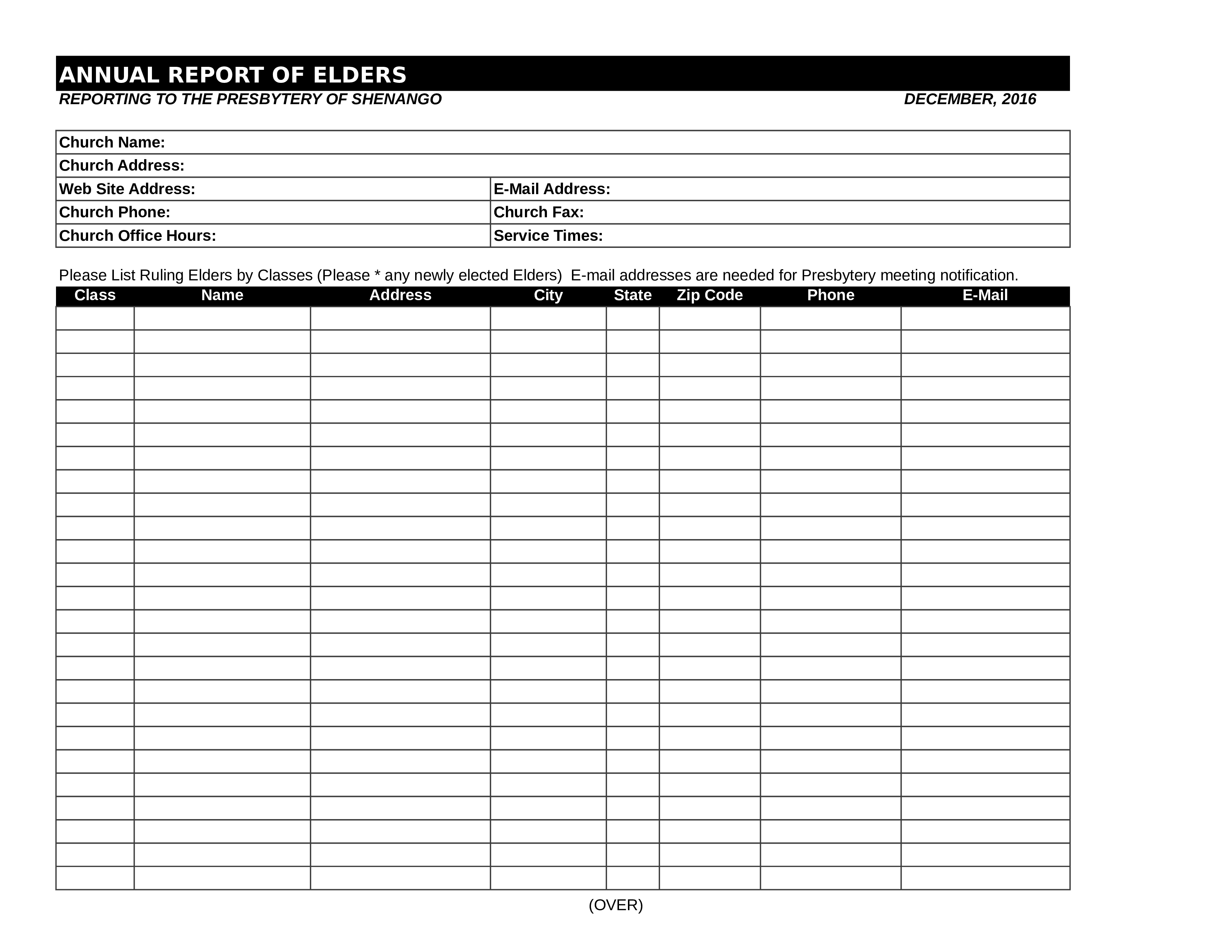 Sample Annual Report 模板