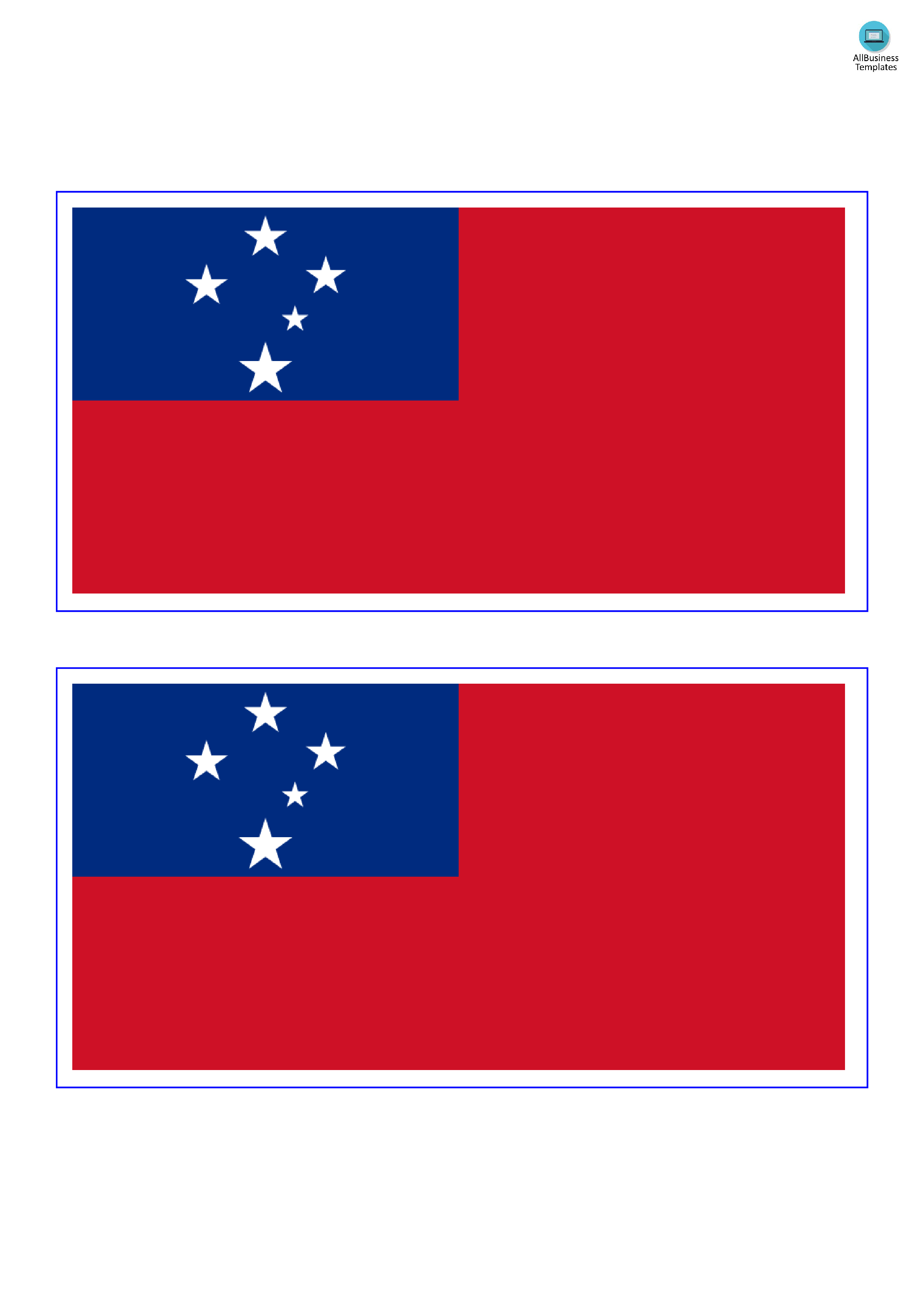 Samoa Flag 模板