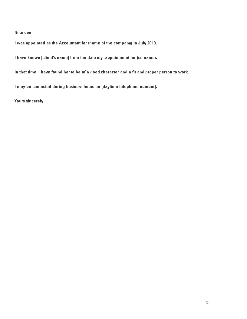 accountant reference letter for client plantilla imagen principal