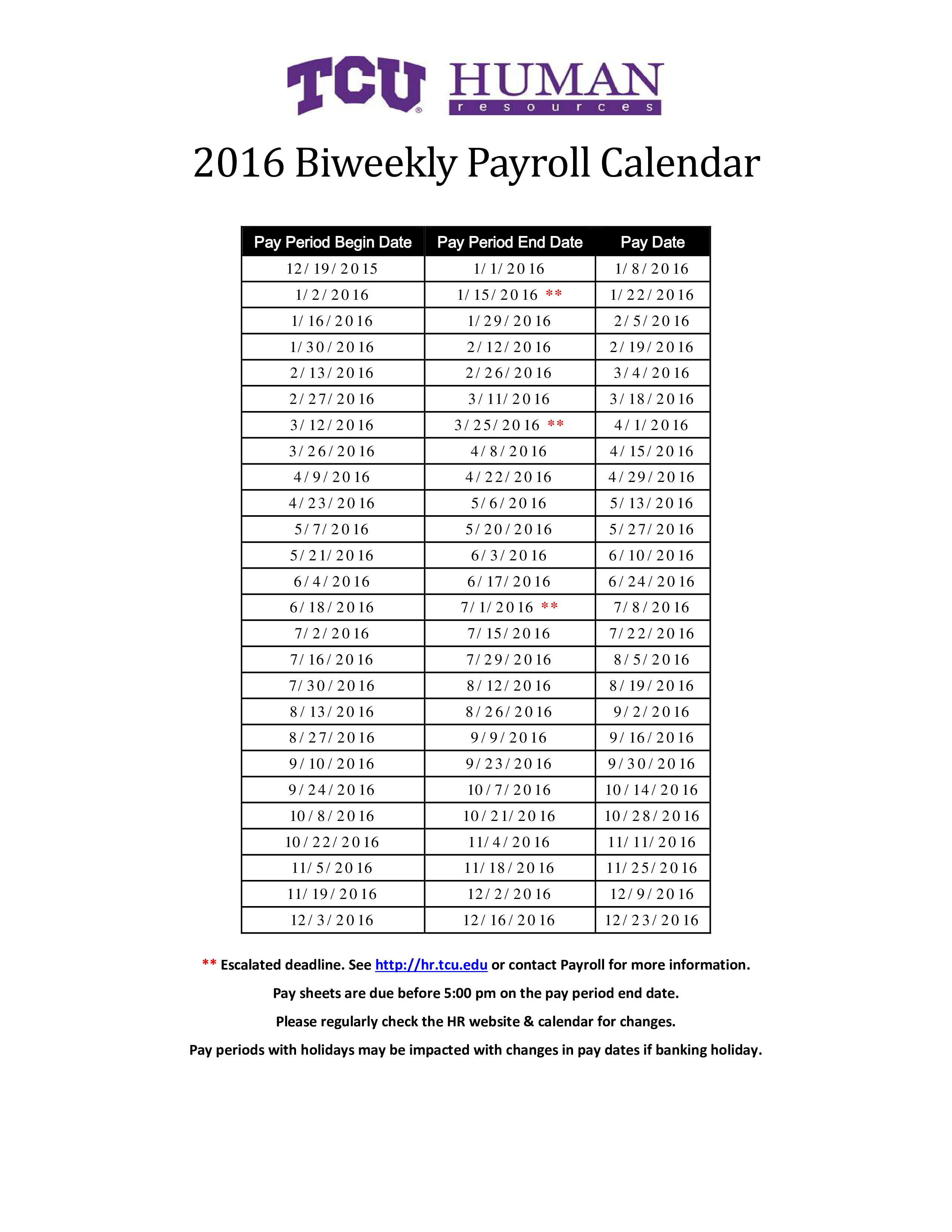 Biweekly Payroll Calendar Templates At Allbusinesstemplates