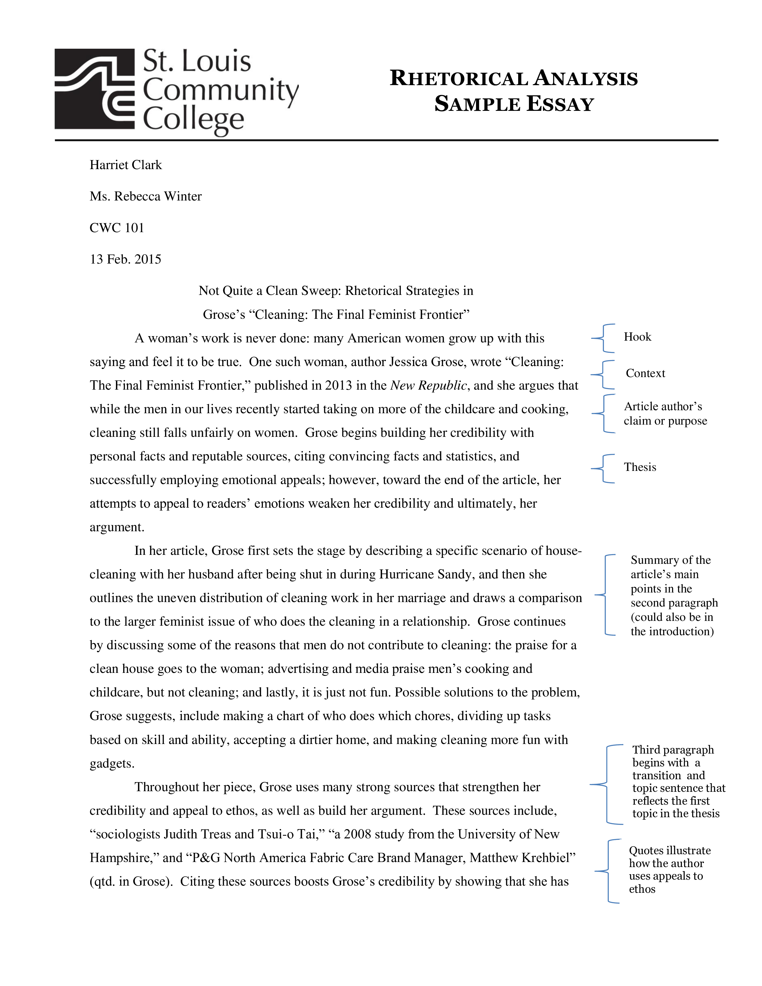 rhetorical analysis thesis template pdf