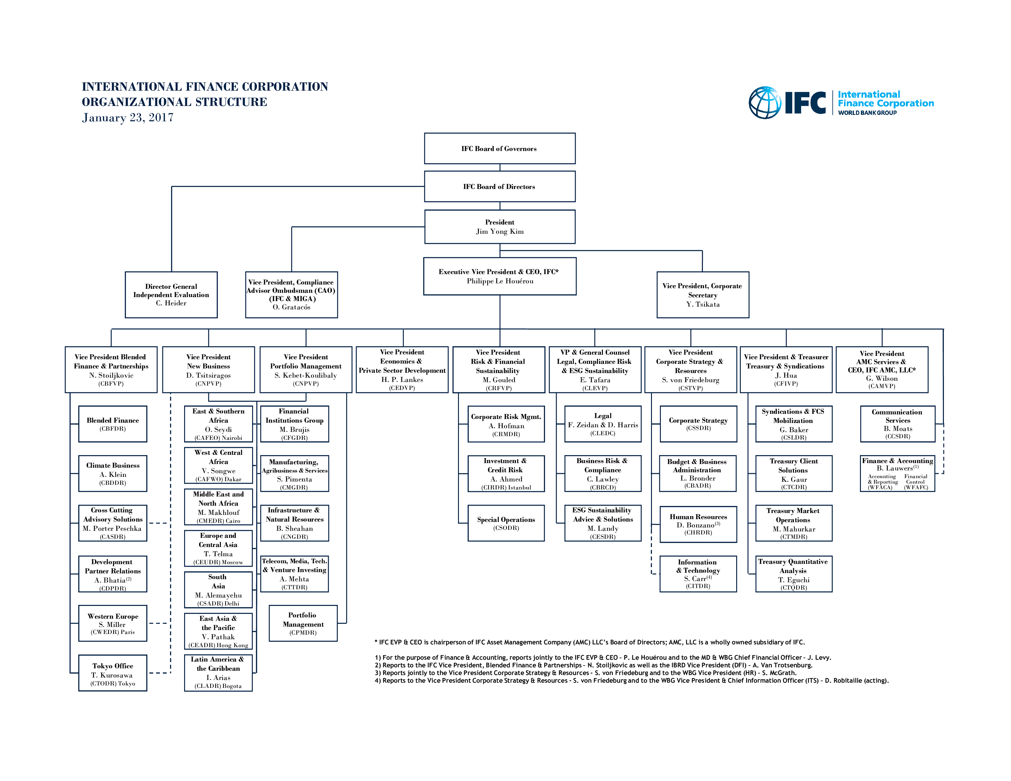 international finance corporation organizational chart template