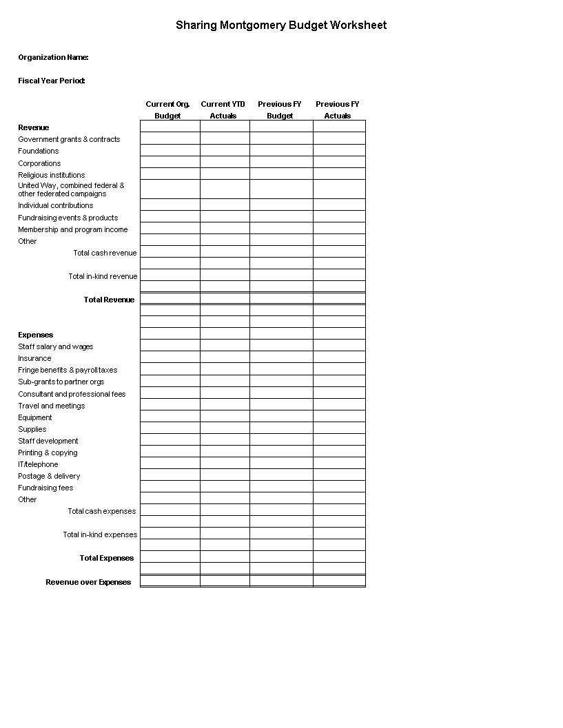 Annual Personal Budget Template main image