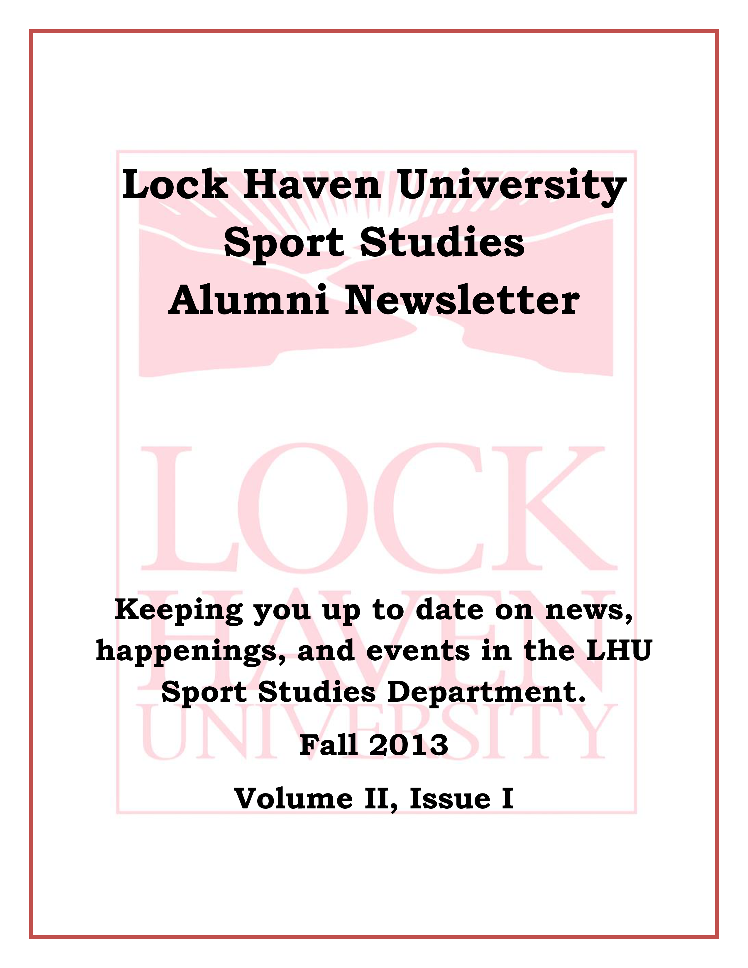 sport studies newsletter modèles