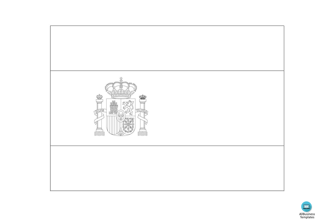 spanish flag color sheet voorbeeld afbeelding 