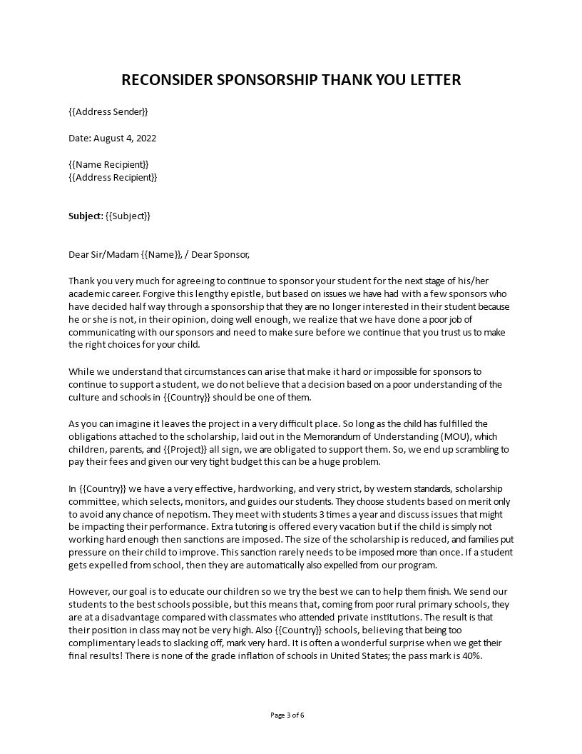 reconsideration letter sample template