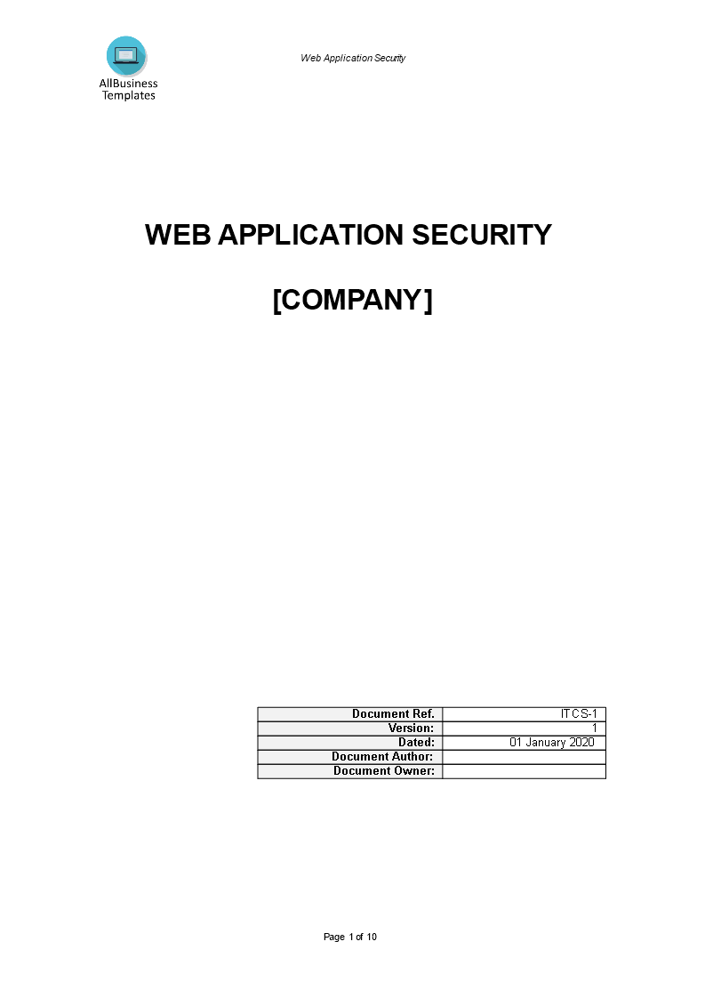 Web Application Security Standard main image