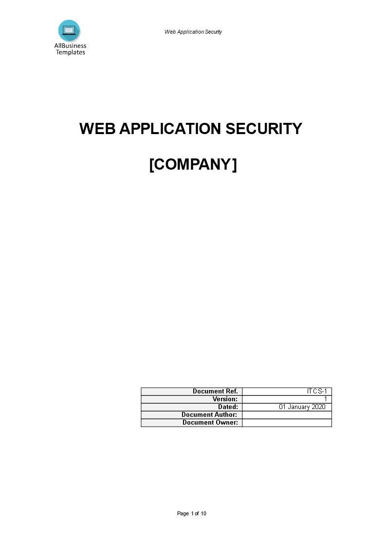 web application security standard modèles