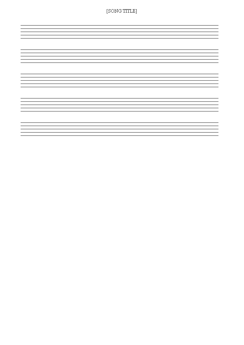 Free printable Music Staff Sheet 10 lines 模板