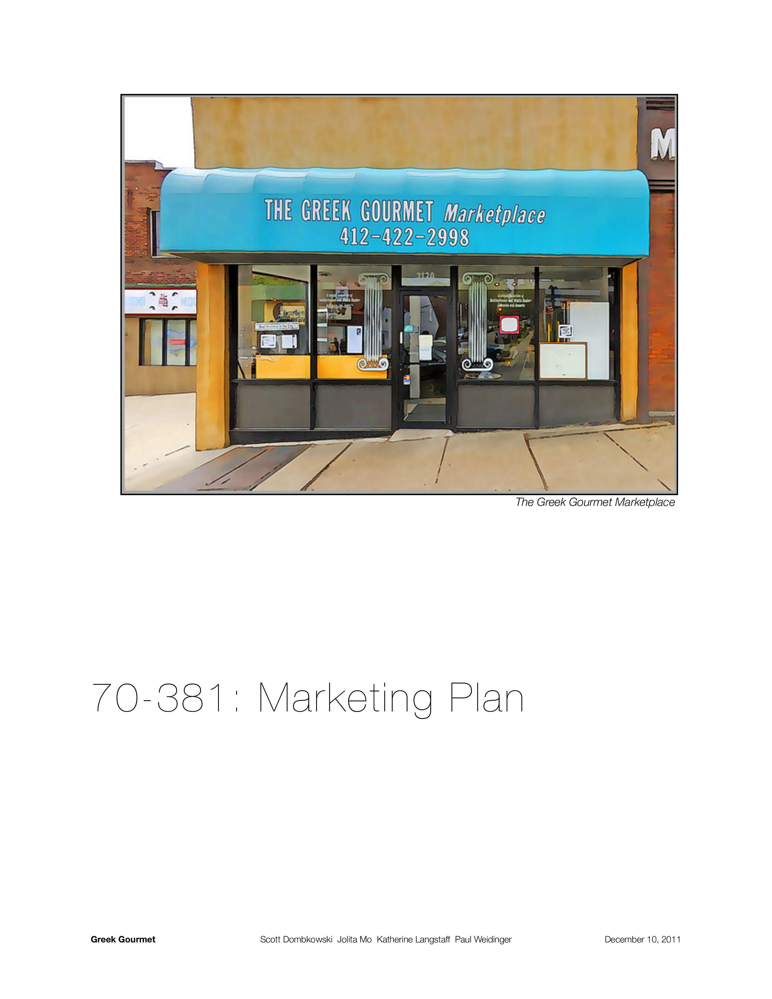 Restaurant Marketing Plan 模板