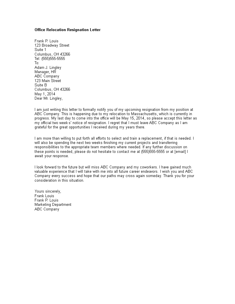 Heartfelt Resignation Letter Template from www.allbusinesstemplates.com