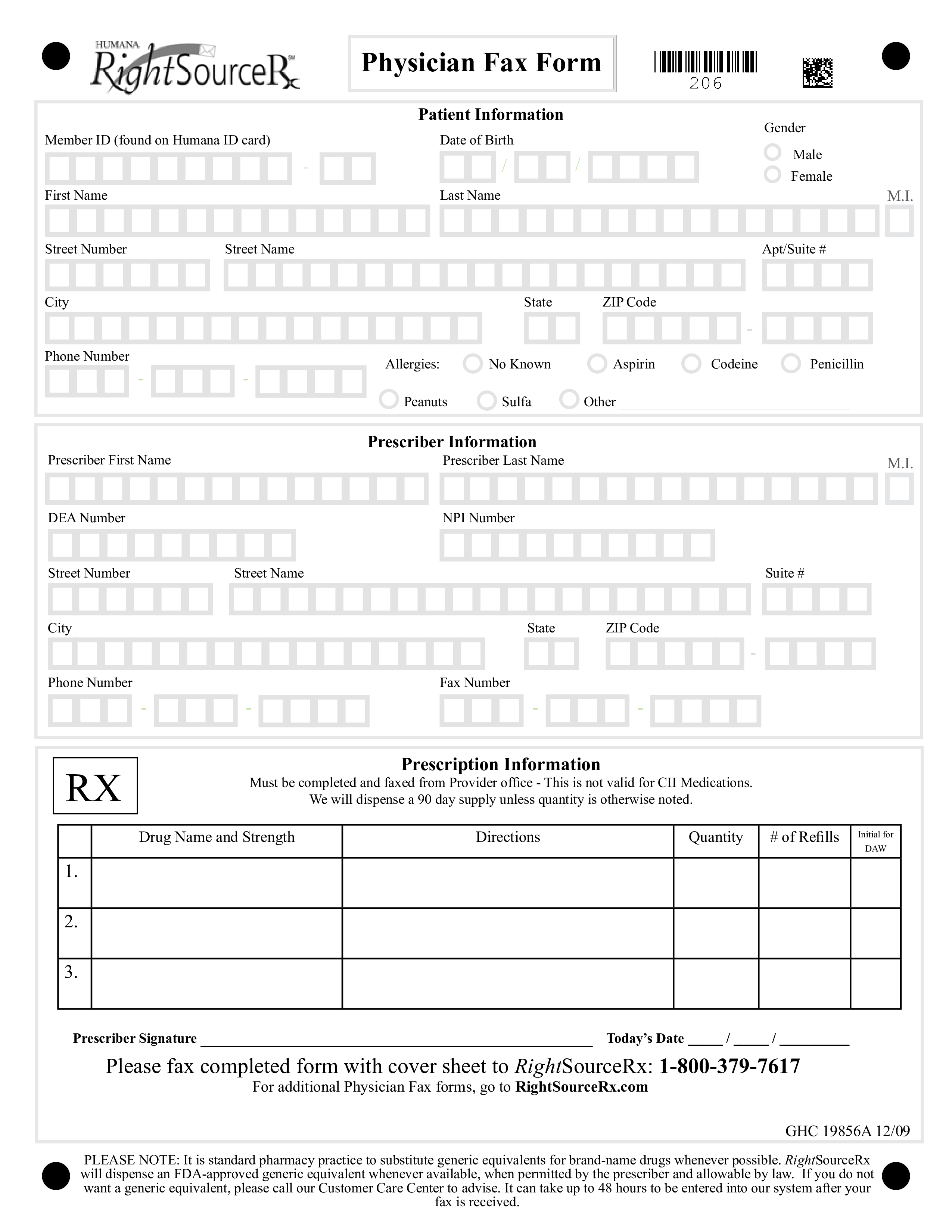 fax form template Hauptschablonenbild