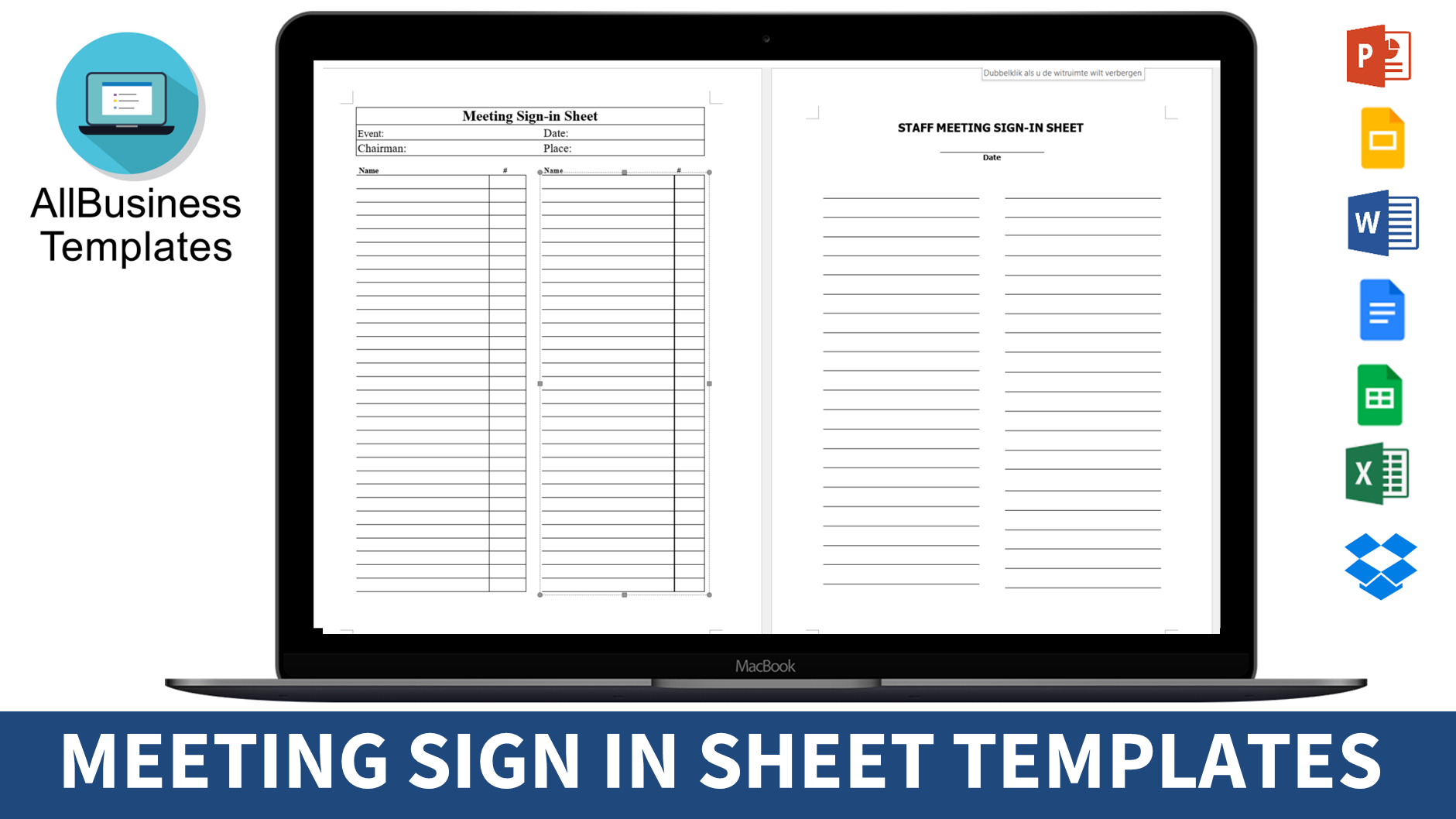 meeting sign in sheet template