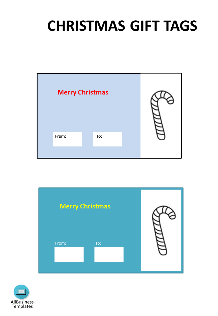 christmas gift tag template voorbeeld afbeelding 
