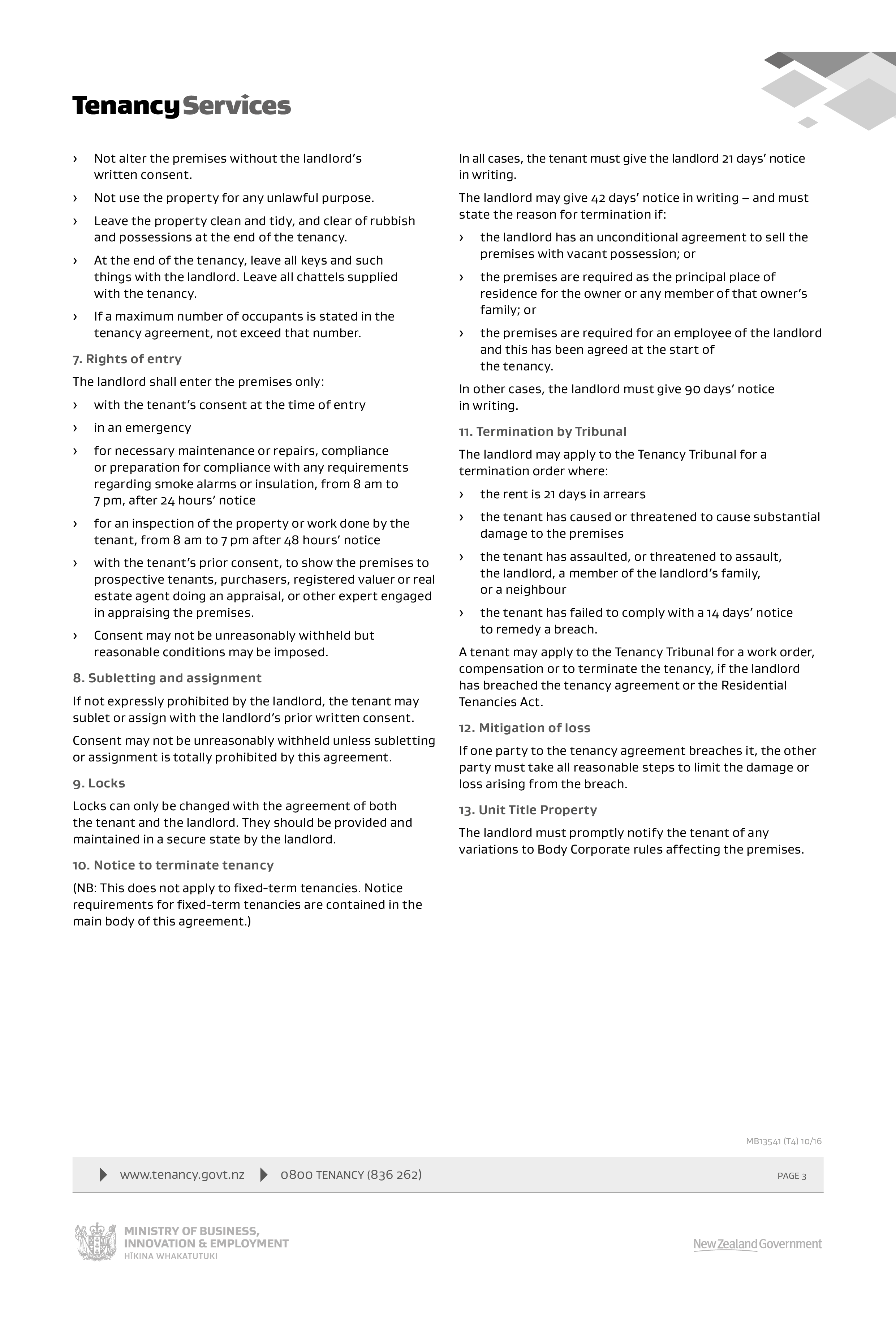 Residential Tenancy Agreement template Templates at Intended For rental agreement template new zealand Residential Tenancy Agreement template Templates at Intended For rental agreement template new zealand