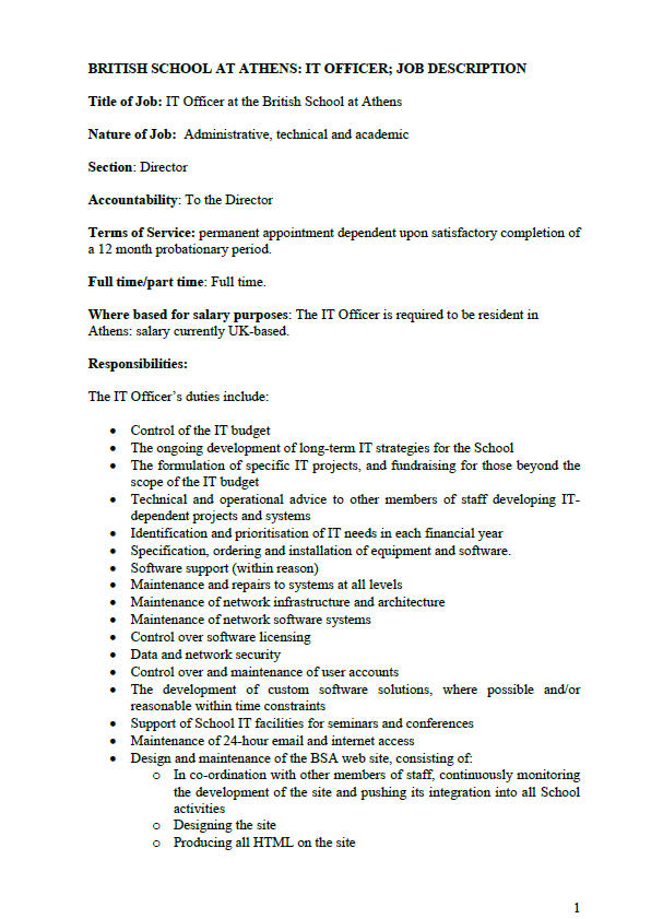 it revised  officer job description template Hauptschablonenbild