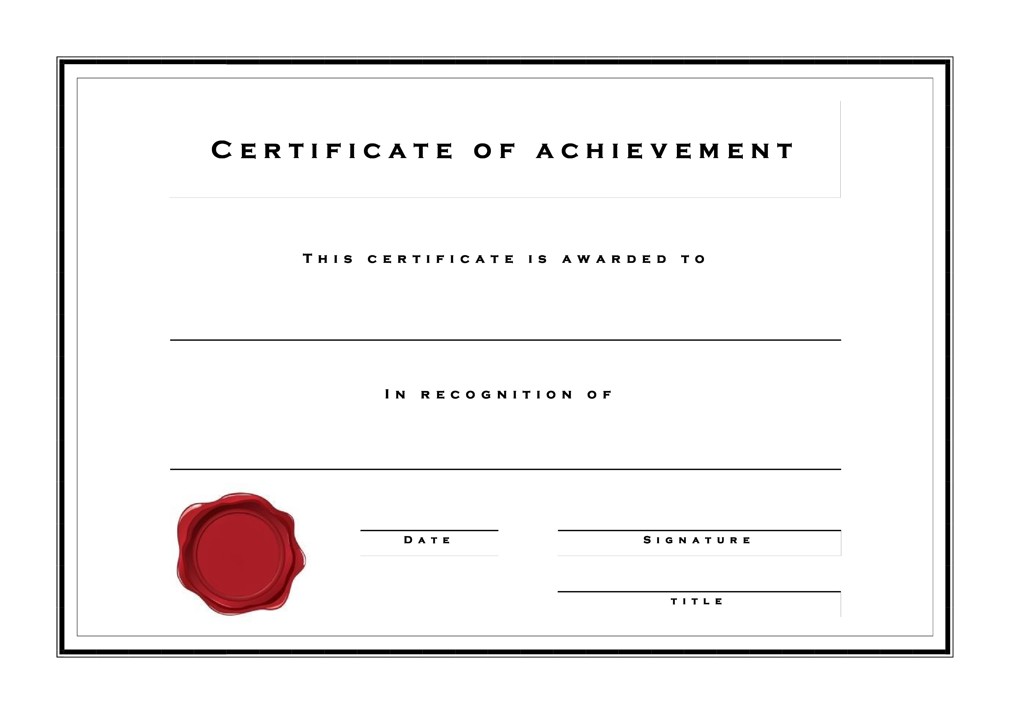 Formal Certificate Of Achievement main image