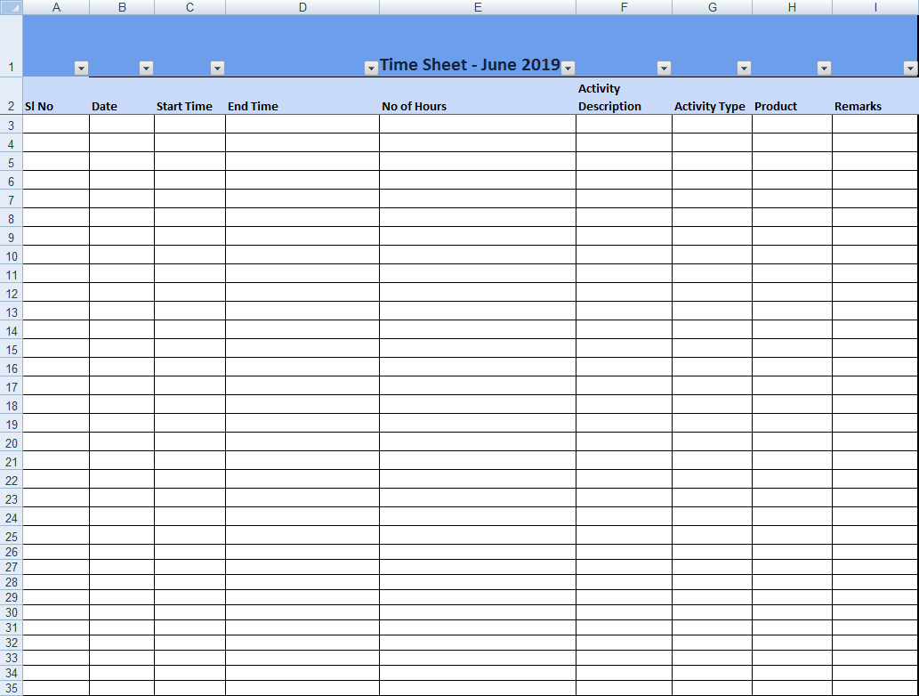 Monthly Timesheet Template In Excel Templates At Allbusinesstemplates