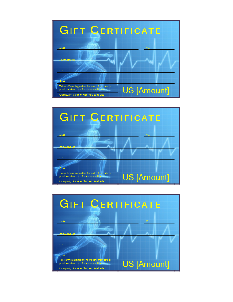 Fitness Gift Certificate Templates At Allbusinesstemplates Com